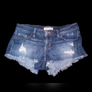 EUC Women's Sexy 'GUESS' Super Short Denim/Jean Shorts/Cut-Offs Sz 27
